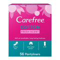 Carefree - Panty Liners, Cotton, Fresh Scent, Pack of 56