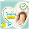 Pampers Premium Care Diapers, Size 1,  Newborn, 2-5 kg, Super Saver Pack, 136 ct