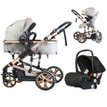Teknum - 3 in 1 Pram stroller - Grey + Infant Car Seat