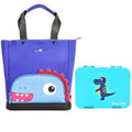 Nohoo - Dinosaur Tote Bag and Bento Lunch Box-Blue