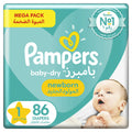 Pampers New Baby-Dry Diapers, Size 1, Newborn, 2-5kg, Mega Pack, 86 ct