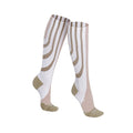 Sankom - Patent Active Compression Socks, White & Beige