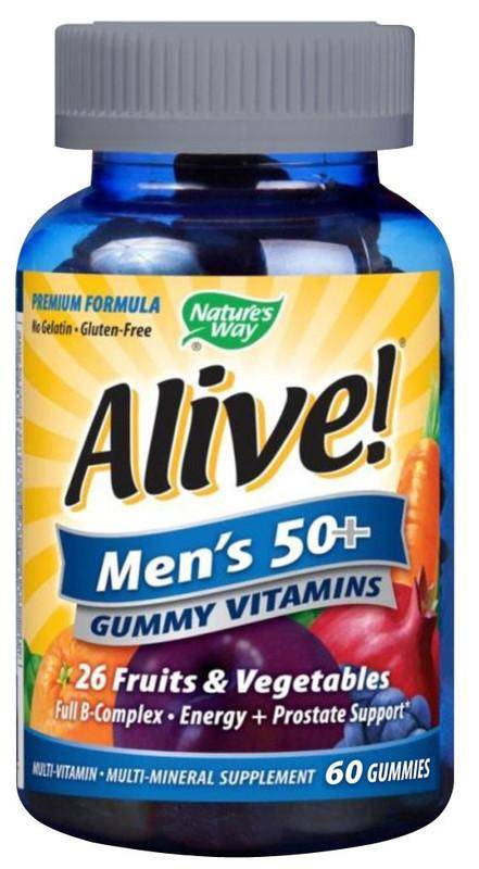 Nature's Way - Alive, Men's 50+ Gummy Vitamin 60 Gummies
