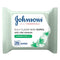 Johnson's - Cleansing Face Wipes, Daily Essentials, 5 - in - 1 Clear Skin, Combination Skin, Pack of 25 wipes