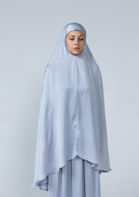 The Modest Fashion - Khimar Suit - Silver Grey