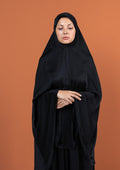 The Modest Fashion- Khimar Dress - Ultra Black