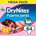 Huggies - Drynites Pyjama Pants, Age 3-5 Y,  Girl, 17-30 Kg, 64 Bed Wetting Pants