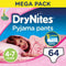 Huggies - Drynites Pyjama Pants, Age 4-7 Y,  Girl, 17-30 Kg, 64 Bed Wetting Pants
