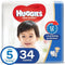 Huggies - Ultra Comfort Diapers, Size 5, Value Pack, 12-22 Kg, 34 Diapers 