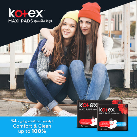 Kotex - Maxi Pads Normal with Wings 30 Sanitary Pads