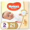 Huggies - New Born Diapers, Size 2, Carry Pack, 4-6 Kg,  21 Diapers