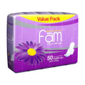 Fam - Classic with wing Natural Cotton Feel,Maxi Thick, Super Sanitary Pads, 50 pads