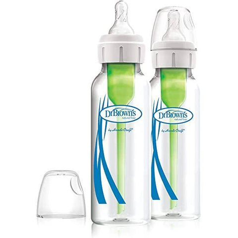Dr. Browns - 8 oz/250 ml Glass Narrow Options+ Bottle, 2-Pack