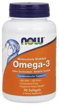 Now -  Omega-3, Molecularly Distilled  100 Softgels