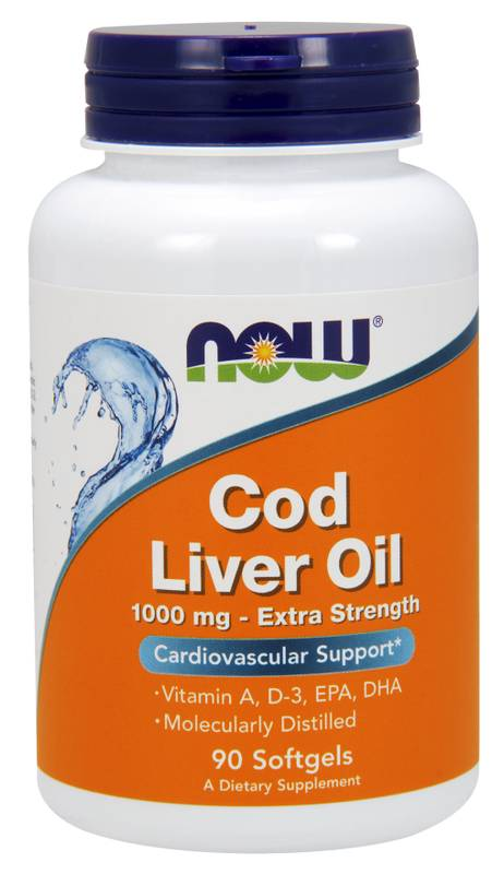 Now -  Cod Liver Oil Extra Strength 1,000 Mg  90 Softgels
