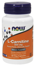 Now -  L-Carnitine 500Mg 60 Veg Capsules