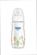 Wee Baby - Heat Resistant Patterned Classical Plus Wide Neck Glass Feeding Bottle
