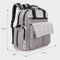 Alameda - Convertible Diaper Bag Backpack with Nappy Mat and Bottle Holder - Grey-Alameda