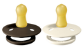 Bibs - Colour Size 1 - Baby Beginner 0-6M (2pcs) - Chocolate/Ivory