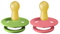 Bibs - Pacifier Size 2 - Toddler 6-18M (2pcs) - Pear/Coral
