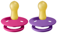 Bibs - Pacifier Size 2 - Toddler 6-18M (2pcs) - Raspberry/Purple