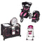 Baby Trend - CITYSCAPE JOGGER TRAVEL SYSTEM ROSE & SIT RIGHT HIGH CHAIR PAISLEY & GoLite® ELX Nursery Center Stardust Rose