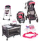 Baby Trend - GoLite® Snap Gear® Sprout Travel System & Sit-Right 3-in-1 High Chair & WK38D34A ORBY  ACTIVITY WALKER PINK & PY81B141 LIL SNOOZE DELUXE NURSERY CENTE
