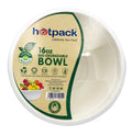 Hotpack - 10 Pieces Bio Degradable Paper Pulp Bowl 16 Ounce