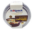  Hotpack - 5 Pieces Black Base Rectangular Microwavable Container With Lids 38 Ounce
