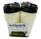 Hotpack - 10 Pieces Heavy Duty Paper Cup White With Black Lid 12 Ounce 