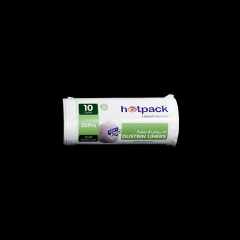 Hotpack - Dustbin Liners White Roll 45X55 Cm -50 Pcs-10Gallon