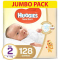 Huggies - New Born Diapers, Size 2, Value Pack, 4-6 Kg, 128 Diapers