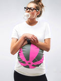 Mamagama - Neon Pink Beachball Maternity T-shirt - Extra Large