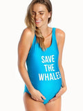 Mamagama - Save the Whales Maternity Swimwear - L/XL