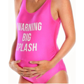 Mamagama - Warning Big Splash Maternity Swimwear - L/XL