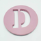 One.Chew.Three - Alphabet Chews Silicone Letter Teething Disc - D - Pink