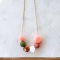 One.Chew.Three - Lexi Necklace - Coral