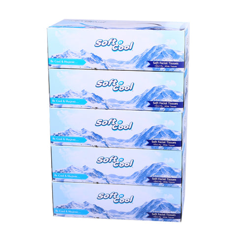 Soft N Cool - Facial Tissue,150Pulls*2Ply-5Box