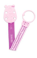 Suavinex - Bear Soother Clip With Ribbon Purple L1
