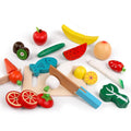 Woody Buddy - Cutting board and magnetic fruits & vegetables set - Mix
