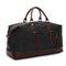 Sambox -Weekender Leather Duffle Bag - Black