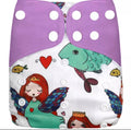  Pikkaboo - Reusable Cloth Diaper with Adjustable Snap Buttons for Babies and Toddlers - Mermaid