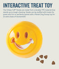 Planet Dog -  Orbee-Tuff Nooks Yellow Smiley Face Treat-Dispensing Dog Toy