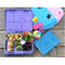 Eazy Kids - 6 Compartment Bento Lunch Box - Dino Grey Blue-Eazy Kids