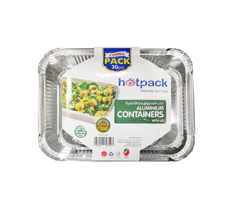 Hotpack - Aluminumminum Food Storage Containerainer Combo Pack Buy2Get1Fre(1850Cc+890Cc+420Cc 10Piecess Each)