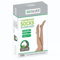 Go Silver - Knee High Compression Socks,Class 2 (23-32 Mmhg) Open Toe - Flesh - Size 7
