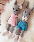 Pikkaboo - Crochet Bunny Tieback Clips Pair