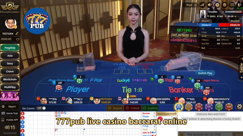 777pub live casino baccarat online